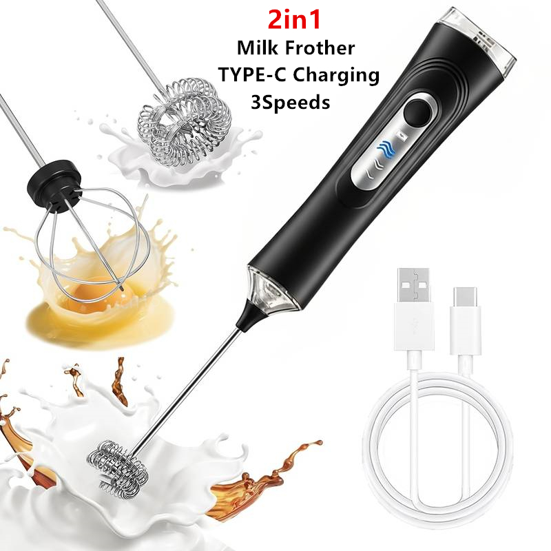 Milk Frother - Elektrische Melkopschuimer + Eierklopper Draadloos Type-C