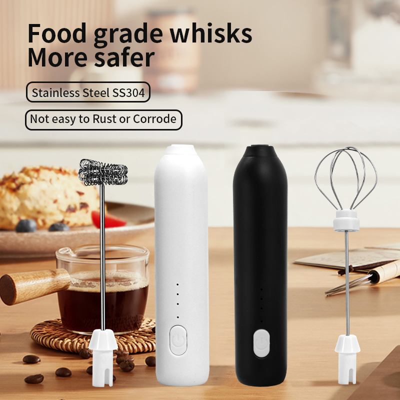 Milk Frother - 2-in-1 elektrische koffieopschuimer + eierklopper Draadloos