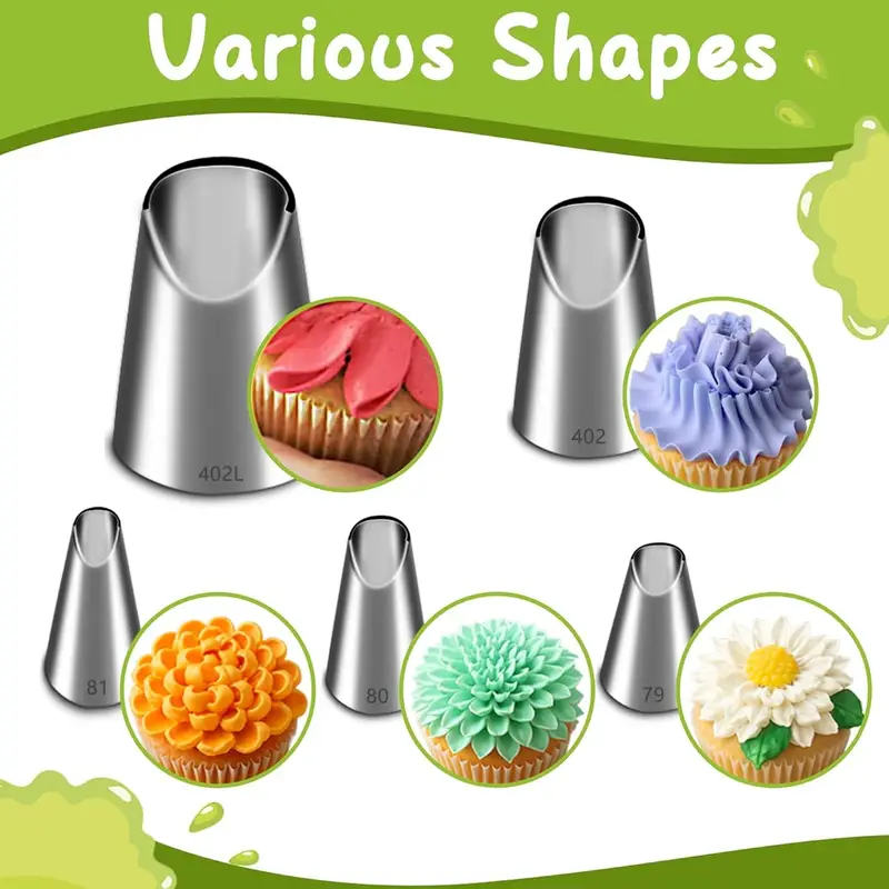 Kitchen Gadgets Worth Buying - 5 STKS RVS Piping Nozzles Set,