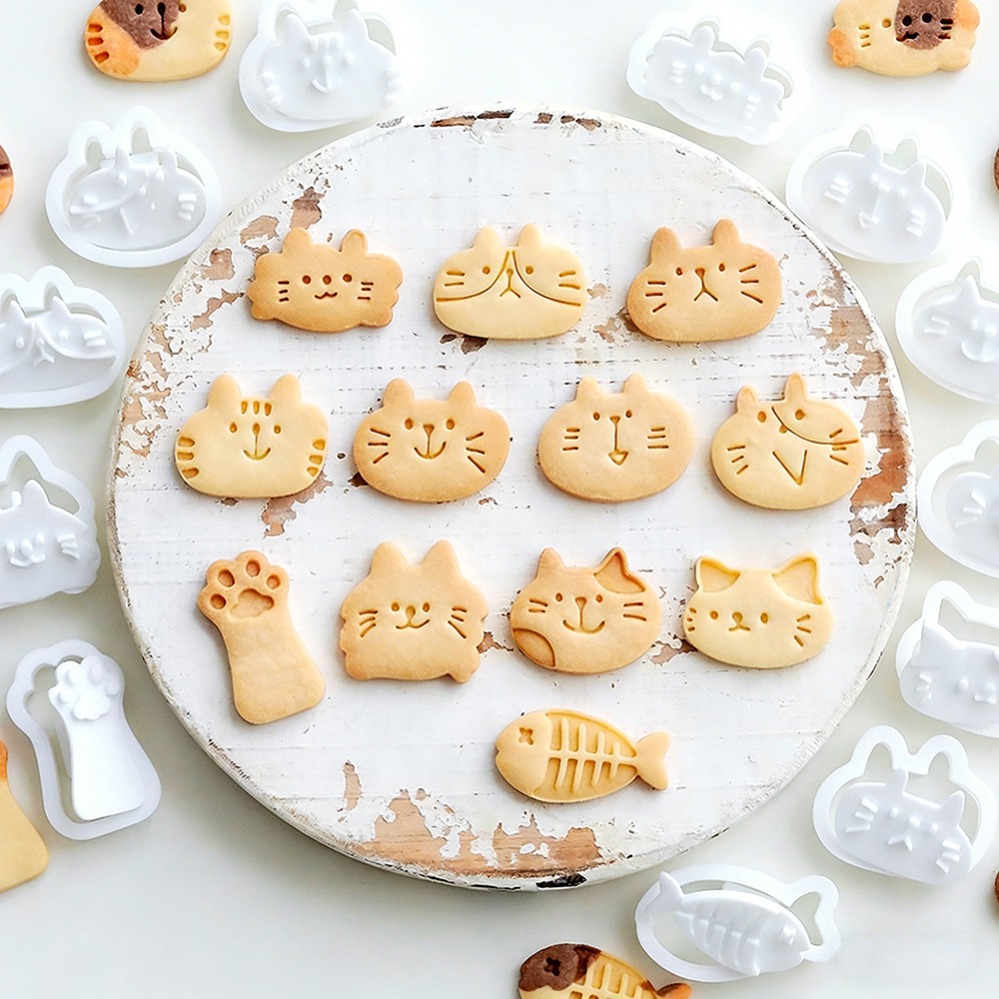 Kitchen Gadgets Website - Schattige Kitten DIY Stempel Koekjesvormpjes Bakvorm