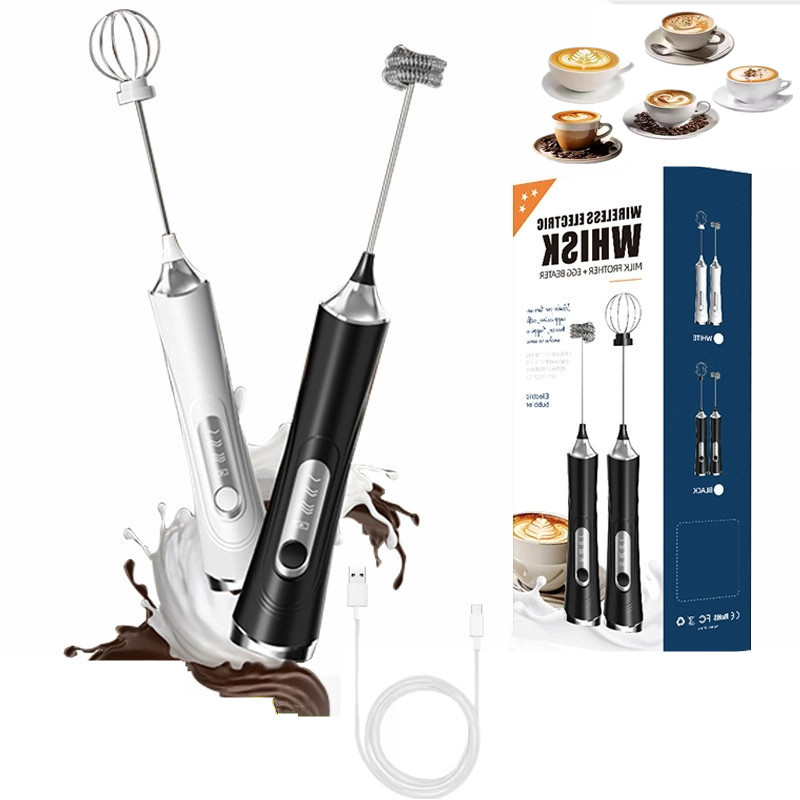 Milk Frother - USB elektrische melkopschuimer Handheld melkkoffiemachine Draadloze
