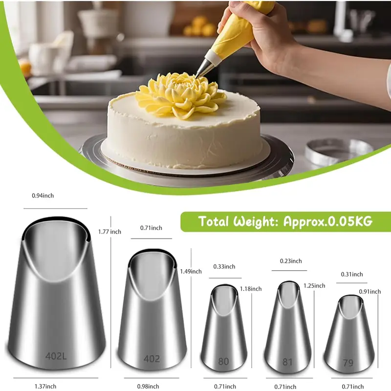 5 STKS RVS Piping Nozzles Set, - Kitchen Gadgets Worth Buying recensie en prijs